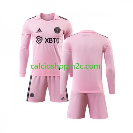 Inter Miami Bambino Maglia Prima 2023/2024 Manica Lunga (+ Pantaloncini)